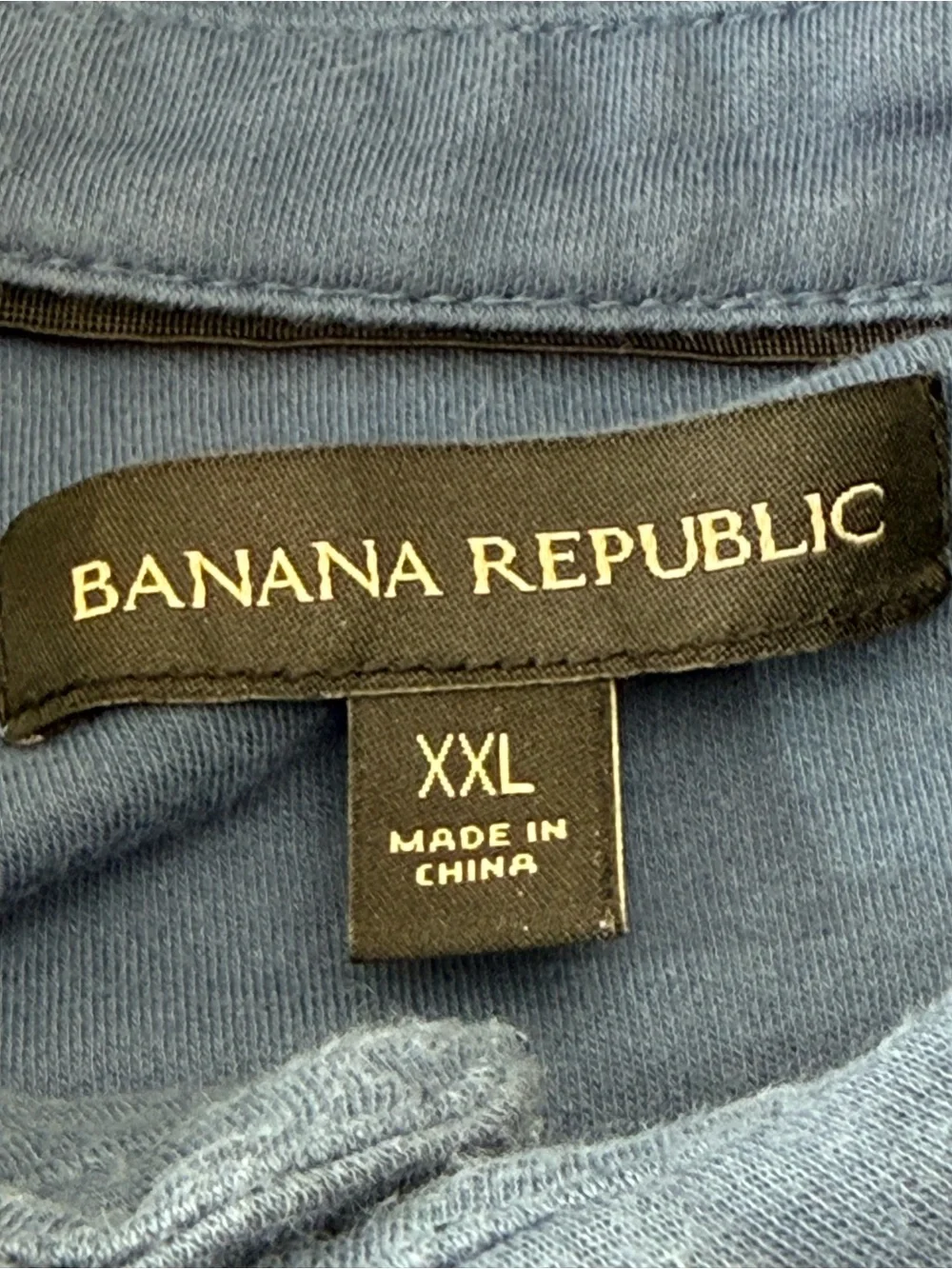 Banana Republic XXL Blue Polo Quiet Luxury Old Money Cotton Core Style